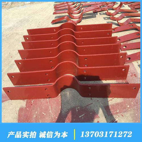 厂家直销A10四螺栓管夹 A5基准型双孔抱箍DN200 300 250 350 500