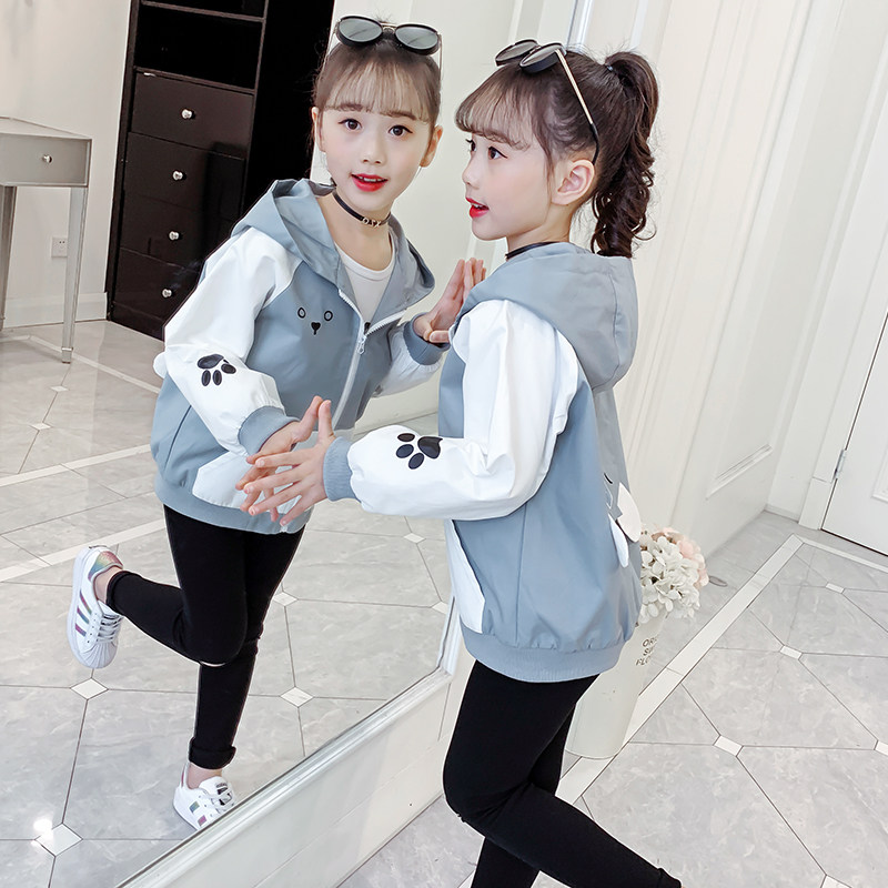 여아 코트 봄 가을 스타일 외국 스타일 아동복 어린 소녀 한국 스타일 패셔너블 재킷 아동용 만능 반바지 트렌디