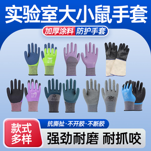 实验室抓大鼠手套 小鼠防咬手套 仓鼠防咬加厚手套 抓小动物手套