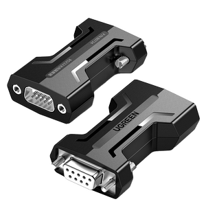 绿联 光电隔离器RS232串口通讯信号三线制保护无源中继器延长模块工业级DB9针com口公对母防浪涌防雷电保护器