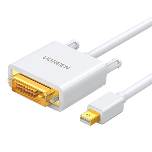 绿联minidp转DVI转接线Minidisplayport公对公转换器适用于电脑笔记本雷电连接显示器电视机投影仪转接头