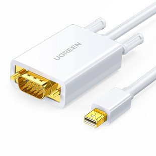 绿联minidp转vga转接线雷电接口转换器头口投影仪显示器屏高清1080P视频连接线适用于macbook笔记本电脑