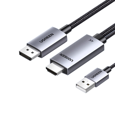 绿联hdmi转dp连接4K高清转换头