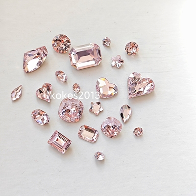 蔷薇浅粉508正品华子异形钻圆钻