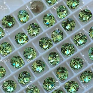 美甲DIY拼钻堆钻饰品 奥钻尖底圆钻 正品 橄榄绿214镶嵌钻 施