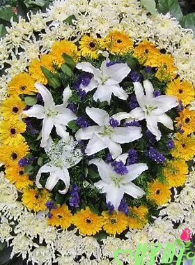 新余花店丧事花圈渝水区分宜县殡仪馆悼念菊花鲜花白事花篮殡葬