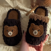 在逃公主手工拖鞋 女diy编织半成品材料包宿舍钩针秋冬粗冰条毛线