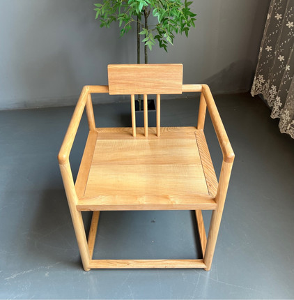 包邮入户 北美白蜡木四方禅椅 茶桌椅 55*60*80*45