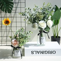 Ins nordic style маленькие свежие моделируемые цветы поддельные цветы розовая букет гостиная дома украшение украшения цветочные украшения