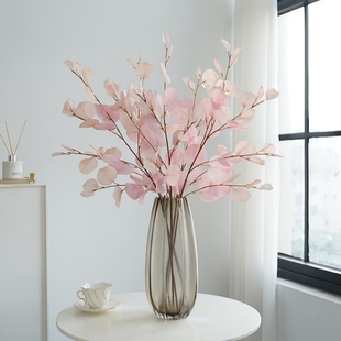 仿真尤加利叶假花桉树叶干花花束插花客厅餐桌摆设装饰品插花摆件