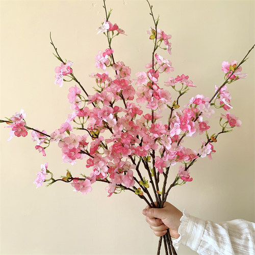 日式樱花仿真花桃花室内假花干花花束餐桌摆设客厅装饰花艺摆件