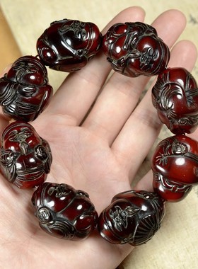 西藏手链佛珠牦牛角八大财神佛珠