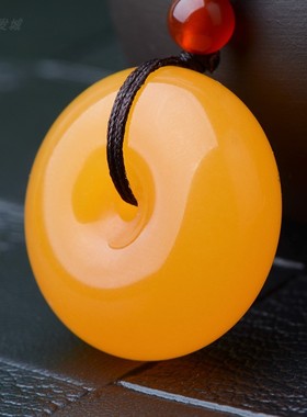 男女款黄龙玉平安扣玉坠玉佩挂坠