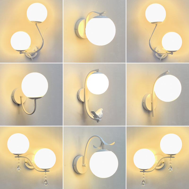 奶油风新款led客厅卧室墙壁灯