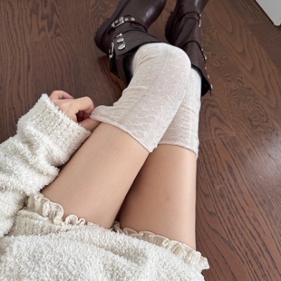 吾等是猫 miu系过膝袜搭长靴不掉筒麻花纹甜美显瘦长筒袜堆堆袜女