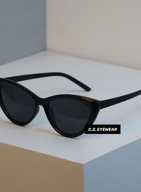 超酷三角猫眼美式高街凹造型墨镜