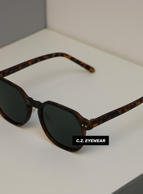 磨砂玳瑁框近视墨镜韩版