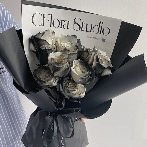 黑玫瑰花束价格_黑玫瑰花束图片- 星期三