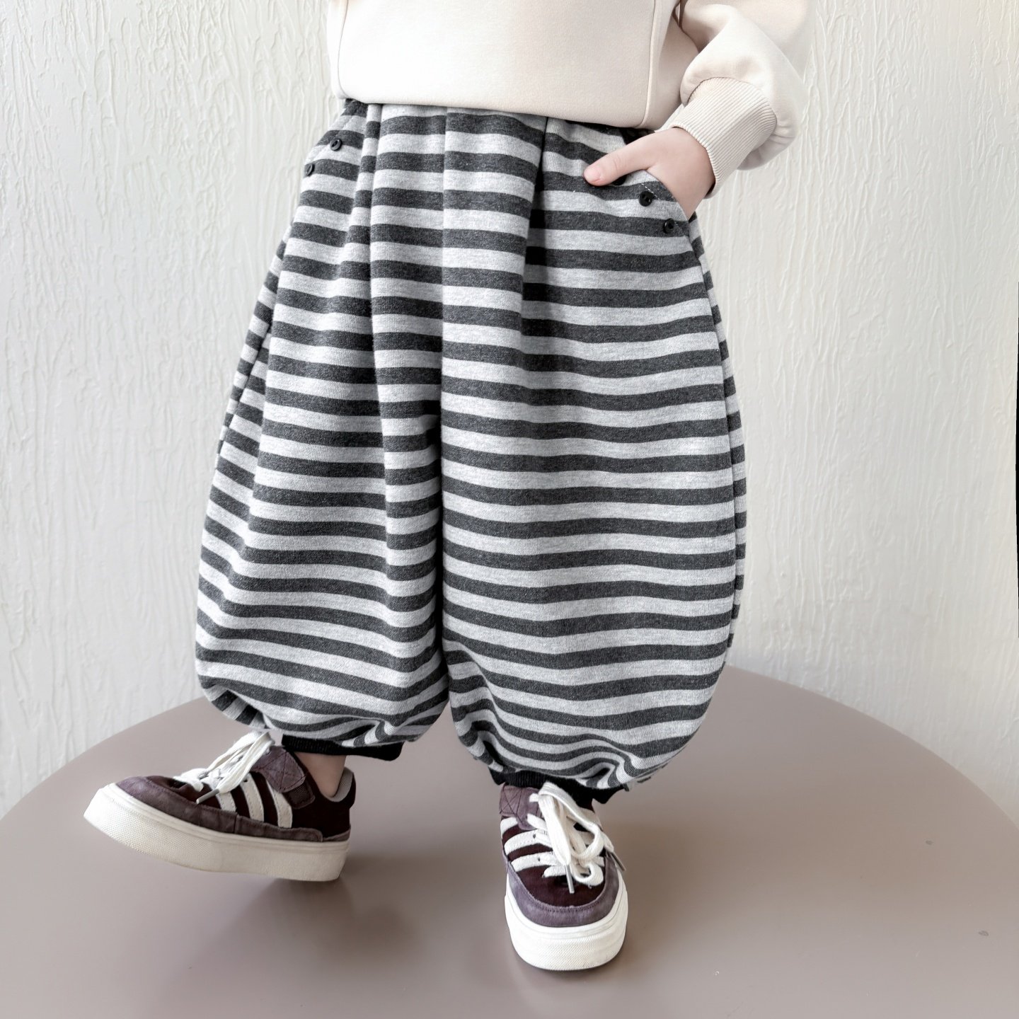 男童条纹灯笼裤春秋季洋气儿童哈伦裤时尚春装小男孩宽松休闲裤子,童装/婴儿装/亲子装,裤子,淘宝优惠券,粉丝福利购,淘宝优惠卷