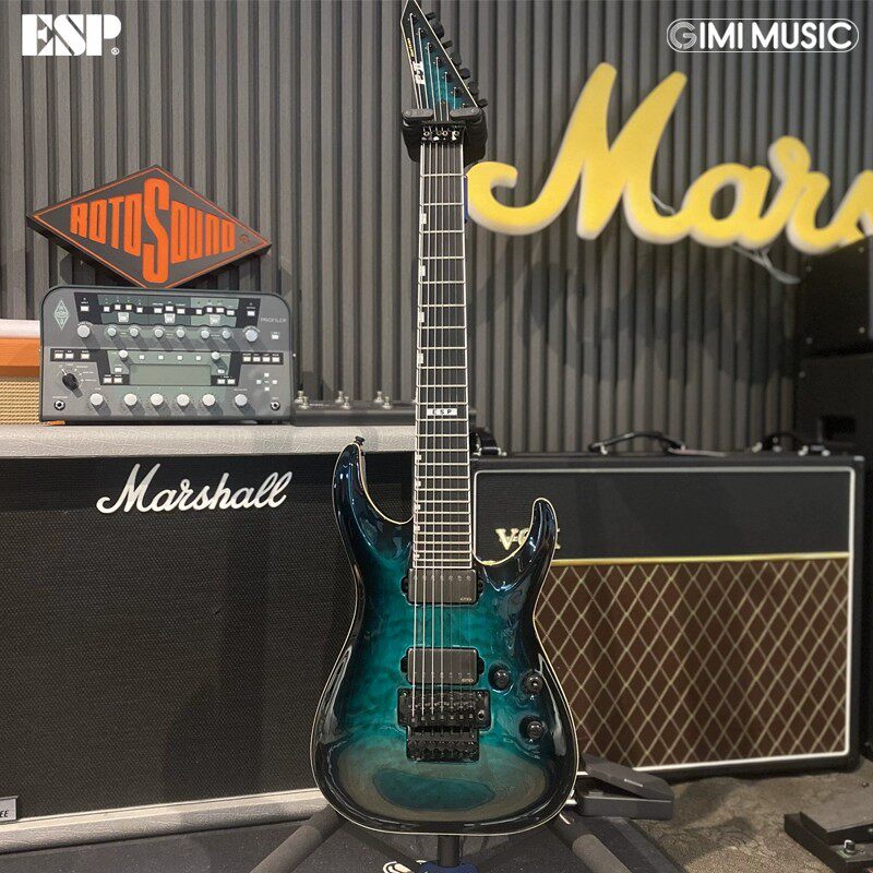 ESP E-II HORIZON FR-7 QM BKTB 日产 7弦 主动 双摇 絮状枫木