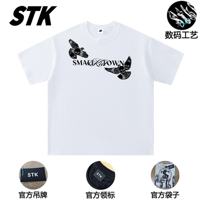 STK蕾丝和平鸽短袖t恤