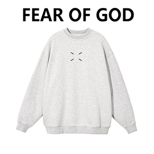 卫衣重磅男女高街情侣装 FOG王嘉尔同款 MM马吉四角标复线圆领长袖