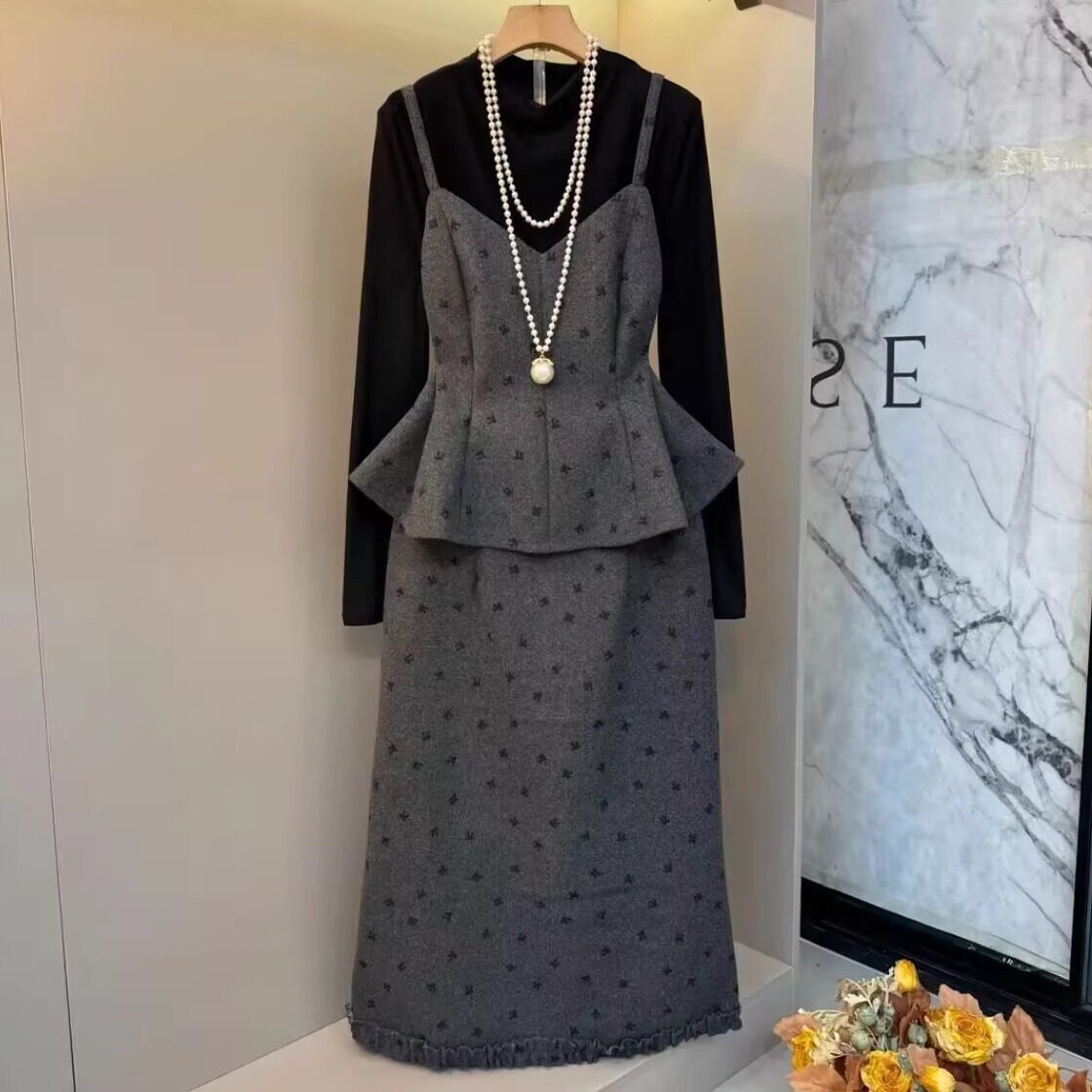 大码韩系胖MM穿搭一整套显瘦遮肚洋气吊带+T恤半身裙设计感三件套,女装/女士精品,大码套装,淘宝优惠券,粉丝福利购,淘宝优惠卷