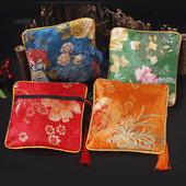 古风首饰袋拉链袋福袋大红锦囊收纳袋 珠宝饰品袋文玩布袋佛珠袋