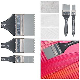 Artsecret硅胶刷2070多齿刷艺术绘画线条涂抹家居多功能涂刷板刷