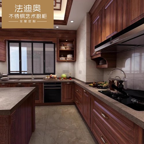 无胶水不锈钢橱柜欧式风格