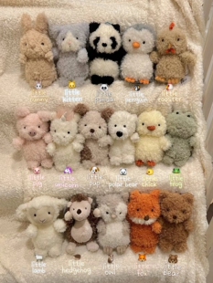英国JELLYCAT卷毛玩偶little小熊小猪小狗兔毛绒玩具送礼儿童礼物