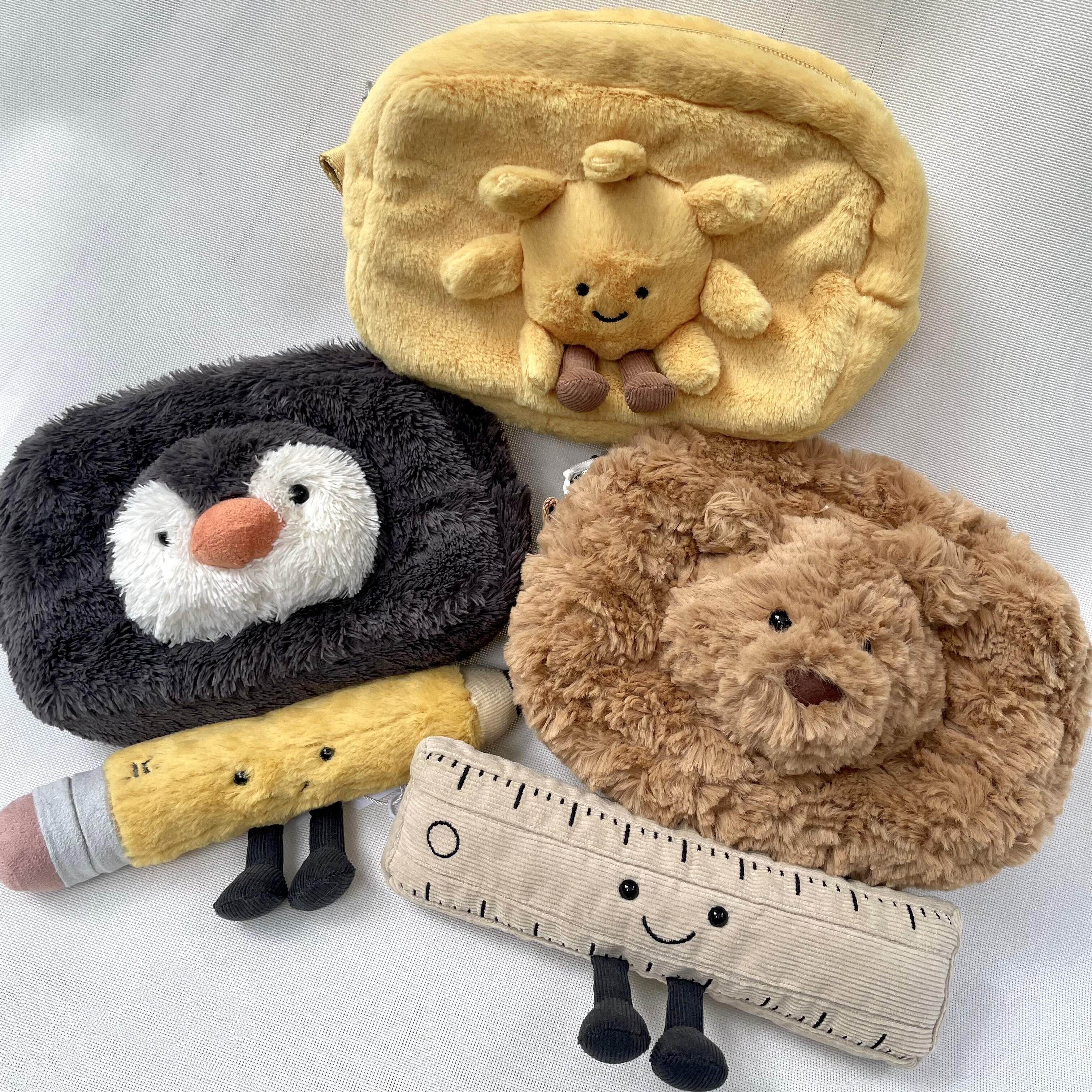 英国jellycat铅笔尺子笔袋文具包