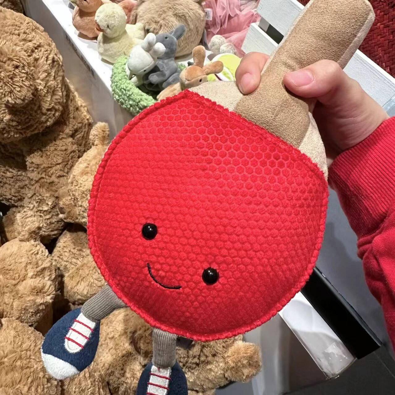 正品英国Jellycat新品趣味运动乒乓球拍羽毛球毛绒玩具公仔送礼物