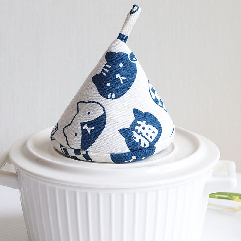 防烫锅帽日式招财猫棉麻