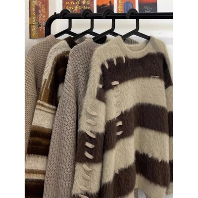 软蜡貂皮天鹅绒条纹对比