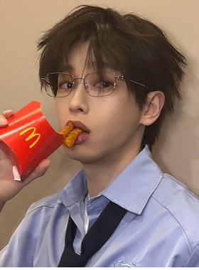 彭昱畅同款金丝眼镜男款近视眼睛可配度数斯文痞帅复古金属框银边