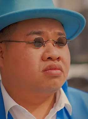 个性小眼镜男潮小镜片墨镜