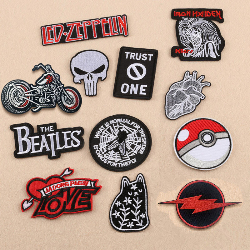 刺绣花字母骷髅鬼头布贴个性鞋帽包衣服DIY补丁朋克风格微章配饰,居家布艺,布贴,淘宝优惠券,粉丝福利购,淘宝优惠卷