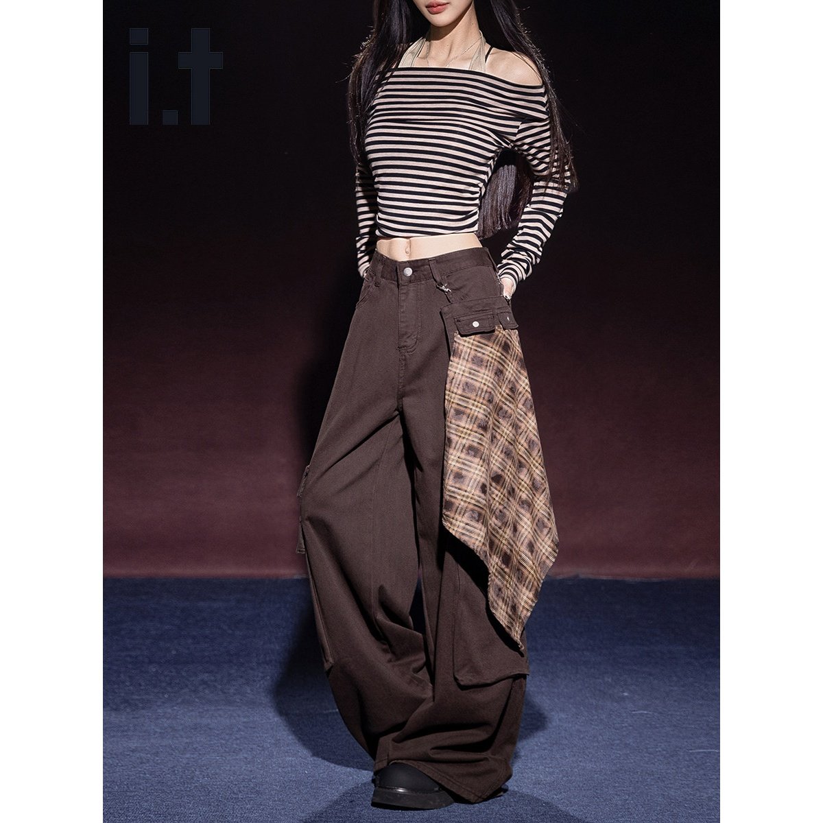 2026春季宽松显瘦高腰百搭阔腿牛仔裤女美式复古多口袋工装长裤子,女装/女士精品,牛仔裤,淘宝优惠券,粉丝福利购,淘宝优惠卷