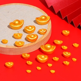 微景观新年招财元宝多尺寸树脂小元宝模型财运滚滚来财有钱花摆件