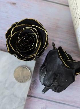 永生花小香风眼线玫瑰DIY材料包保鲜干花香颂花束玻璃罩装饰摆件