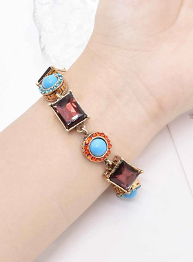 法式复古小众项链手链耳环套装