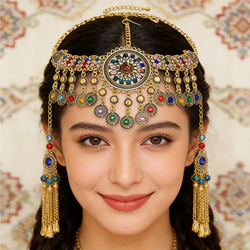 新疆复古民族风金属发冠女