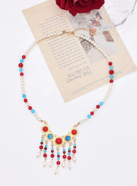 古风璎珞项链敦煌飞天写真颈链