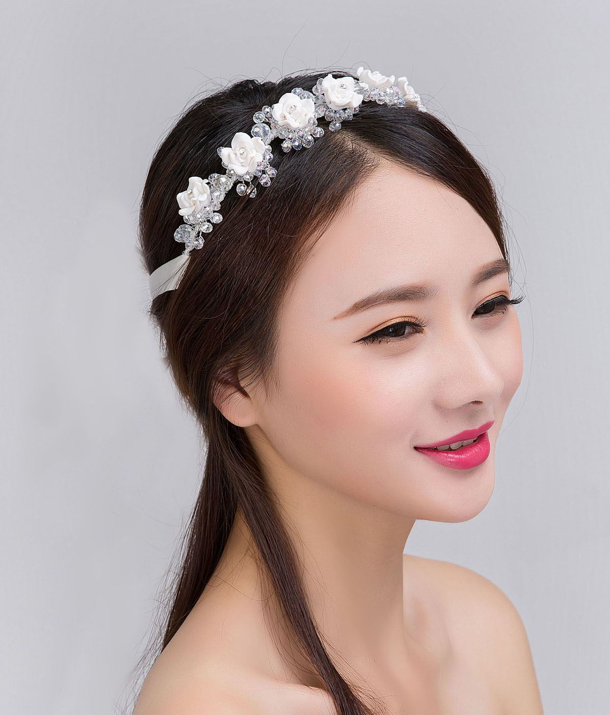 欧美潮流时尚甜美头饰婚礼新娘拍照发带配饰花朵小巧精致典雅花环