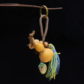 2025新款 手工编织小葫芦包挂件钥匙扣文玩饰品流苏挂饰包包配饰