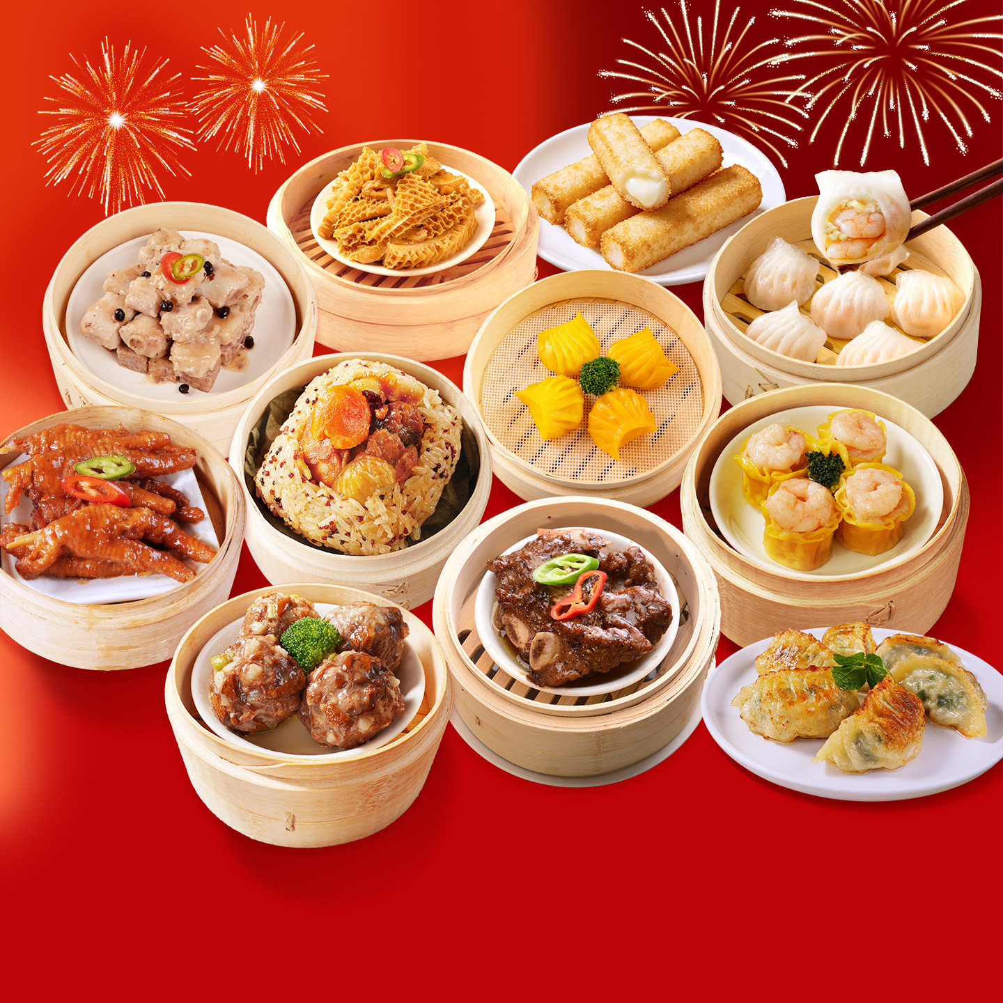 顺顺德德广式茶点早点虾饺烧卖糯米鸡组合套餐冷冻半成品茶楼同款