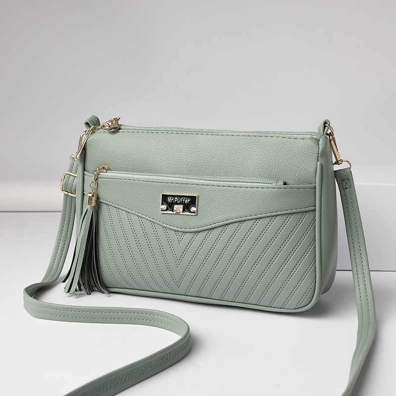 厂价热销女士斜挎包时尚百搭压花软面单肩女包包一件代发休闲挎包