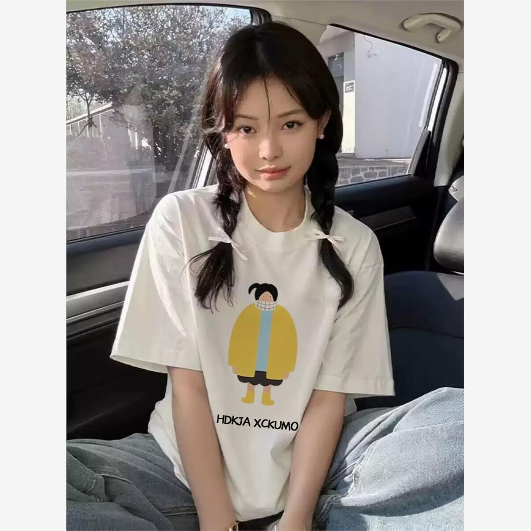 白色短袖t恤女夏2025新款内搭半袖打底衫修身显瘦初春绝美小上衣