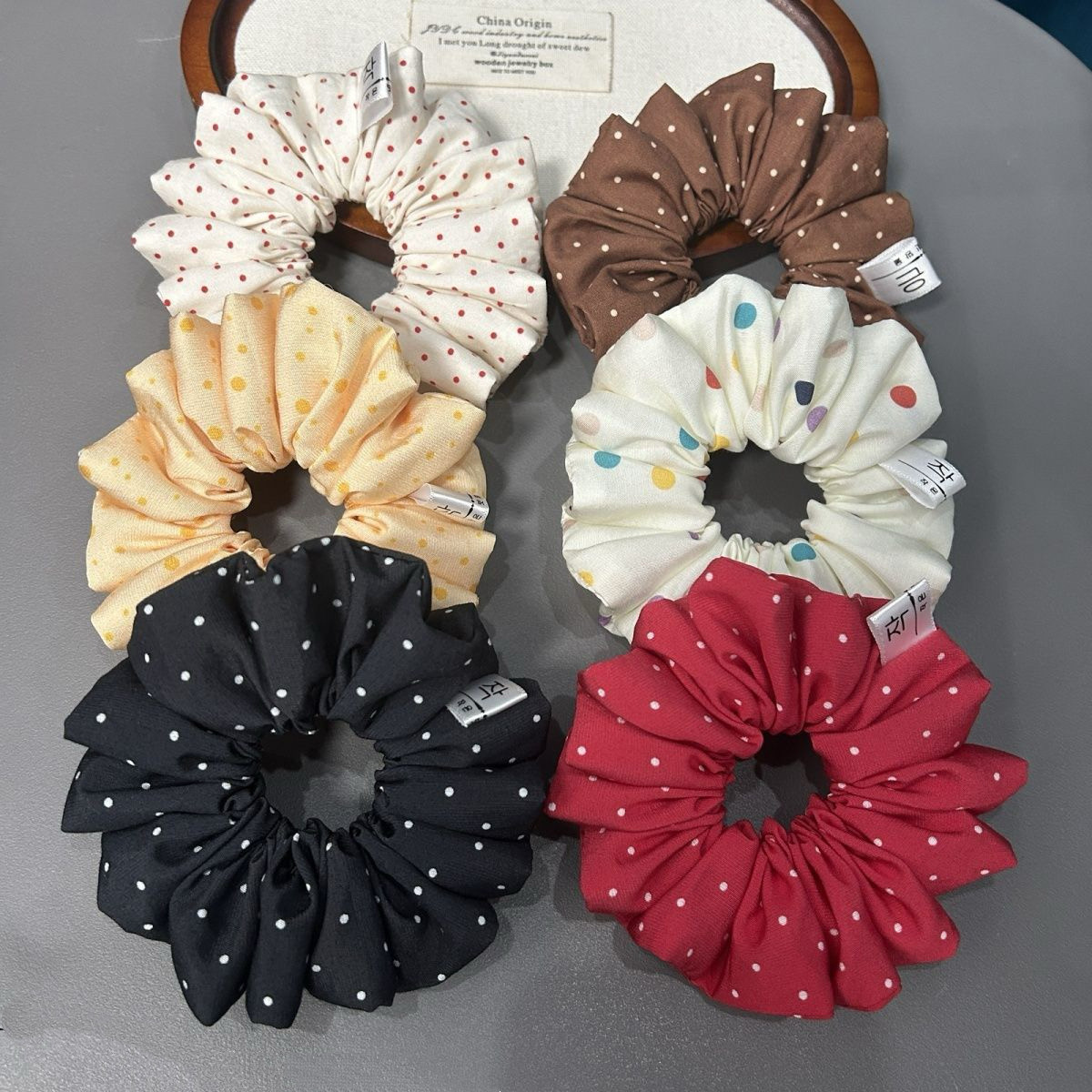 波点系列~韩国洋气时尚大肠发圈女慵懒风丸子头百搭头花发饰头绳,饰品/流行首饰/时尚饰品新,发饰,淘宝优惠券,粉丝福利购,淘宝优惠卷